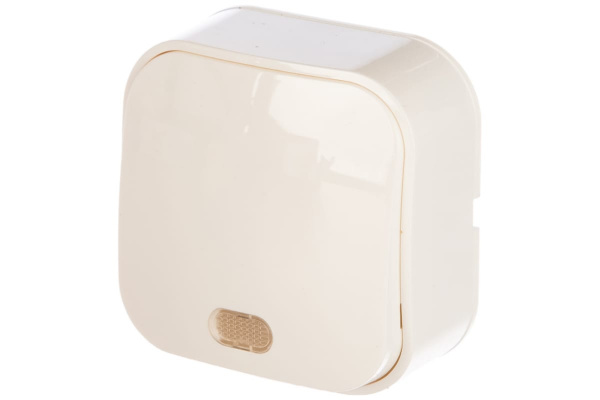 Выключатель IONICH одноклавишный с подсветкой о/у, 10А, еврослот, белый 1412