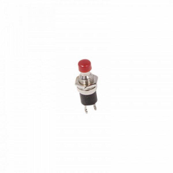 Выключатель кнопочный красный Micro 220V 2А (2с) (ON)-OFF Ш7.2 RWD-301, PBS-10B Rexant
