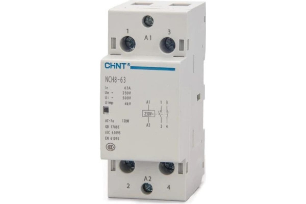 Контактор модульный NCH8-63/11 63A 1НЗ+1НО AC220/230В 50Гц (R) 256095 Chint