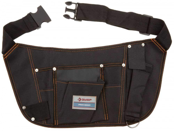 Пояс ЗУБР "ЛАДЬЯ" для инструментов, нейлоновый, 9 карманов