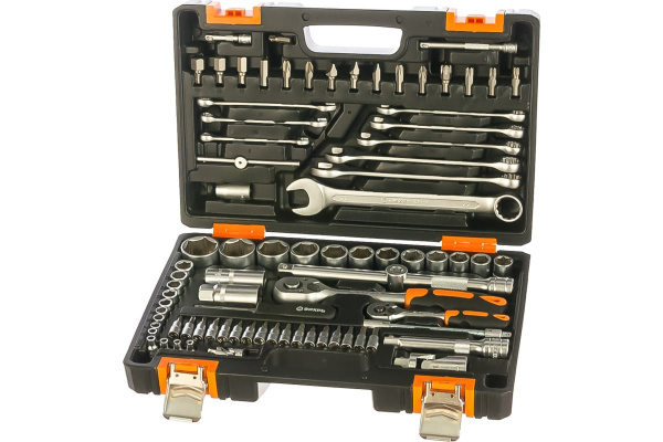 Набор инструмента 82 предмета 1/2 CrV пластиковый кейс Вихрь