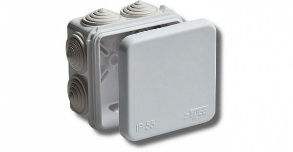 Коробка распределительная Ruvinil ОУ 70x70x40мм Серая IP55