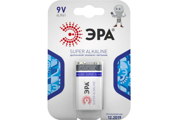Элемент питания 6LR61 (Крона) ЭРА