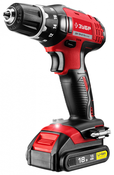 Дрель-шуруповерт 18 В, Li-Ion, 2 АКБ, ЗУБР