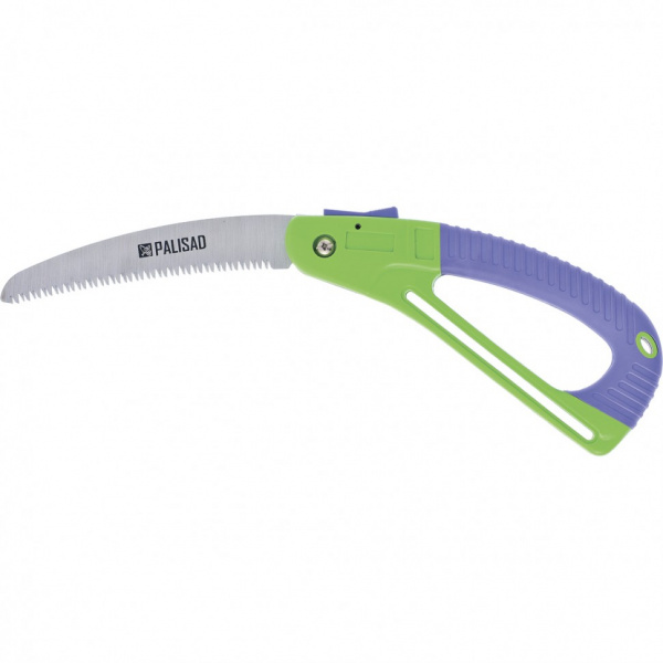 Пила садовая складная,175 мм, пластиковая обрезиненная рукоятка, защитная кулиса// Palisad