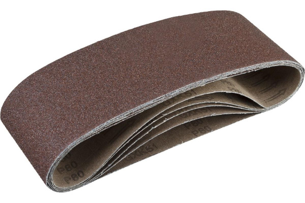 Лента шлифовальная СТАНДАРТ, для ЛШМ, ЗУБР 100х610 мм,   P80, 5 шт.