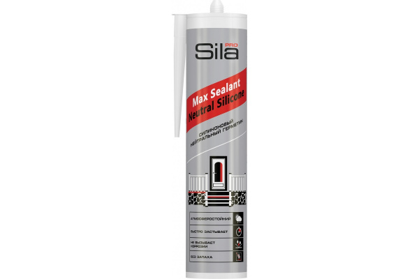 Силиконовый нейтральный герметик Sila PRO Max Sealant, Neutral Silicone, бесцв, 280мл  (24шт)