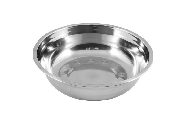 Миска Bowl-25, объем 2,3 л, с расширенными краями, из нержавеющей стали, 25 см Mallony