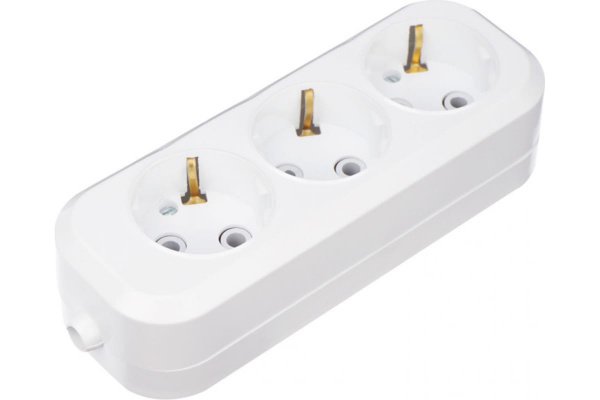 Колодка 3 гнезда с заземлением Rexant