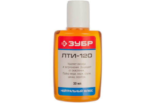 Флюс ЗУБР ЛТИ-120, пластиковый флакон, 30мл
