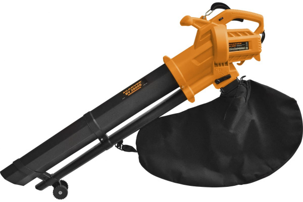 Воздуходув эл.CARVER BV 2800E (2800Вт,10000-15000об/мин,12м3/мин,75м/с,обдув.измельч,всас. 40л)3,5кг