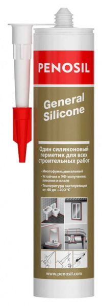 Герметик Penosil General Silicone прозрачный многоцелевой нейтральный 100% 310 мл