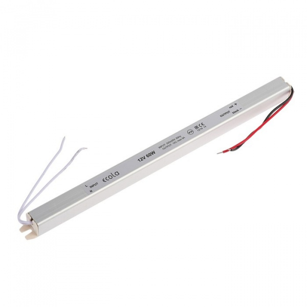 Блок питания для светодиодных лент 12V 60W IP20 292x18x18 (интерьерный) Ecola B2T060ESB