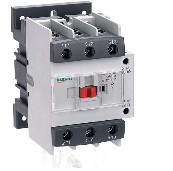 Контактор 95А 220В АС3 1НО+1НЗ DEKraft КМ-103