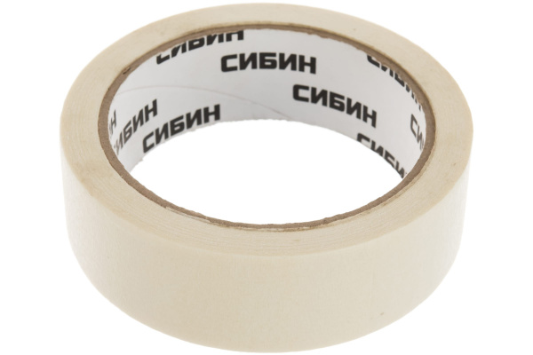 Малярный скотч, креповый, 30мм х 25м, CИБИН