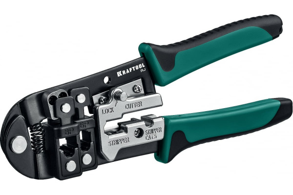 Универсальный кримпер RJ45 RJ11/RJ12, KRAFTOOL (22699)