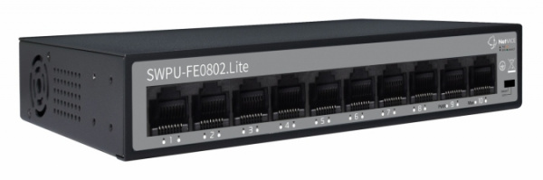 Неуправляемый сетевой коммутатор NetVICE SWPU-FE0802.Lite второго уровня на 10 портов