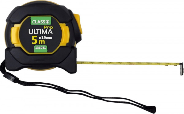 Рулетка Ultima PRO 5м х 19мм аавтоматическая фиксация, магнит