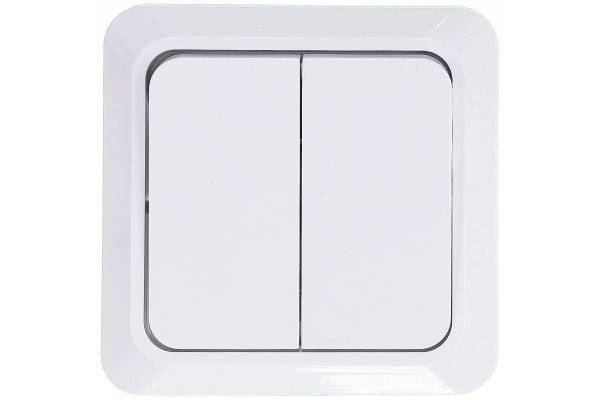 Выключатель UNIVersal 2кл о/п Олимп белый