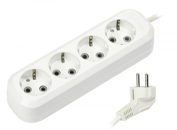 Удлинитель Smartbuy, 4 гн. 5 м с з/к ПВС 3х1 3500Вт