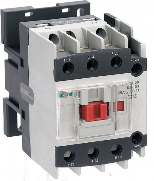 Контактор Dekraft 25А 220B АС3 1НО+1НЗ