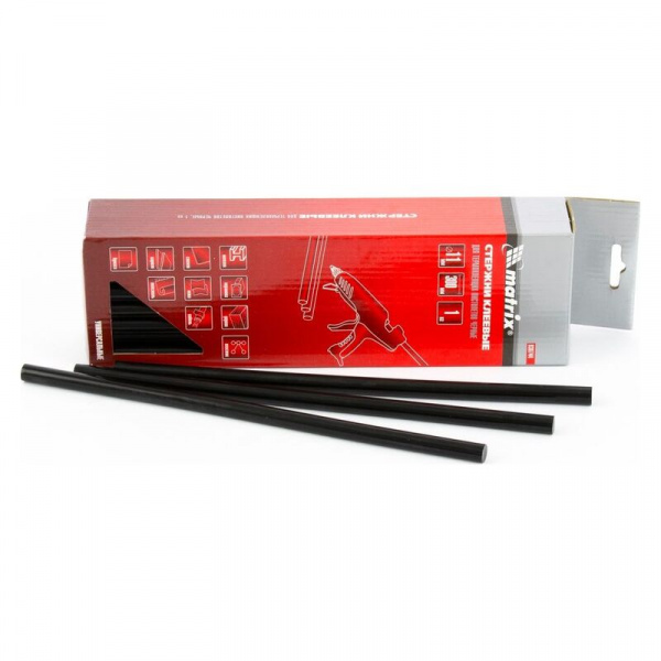 Стержни клеевые, 11 x 300 мм, черные, 34 шт.// Matrix