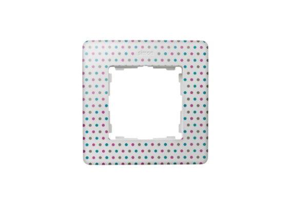 Рамка Цветной горошек/Белый 1П Detail82