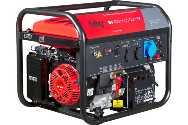 Электростанция Fubag бензиновая BS 8500 A ES DUPLEX (220В/2х16А-1х32А,8/8.5кВт,пик16кВА,16л/с,эл.ст)105кг