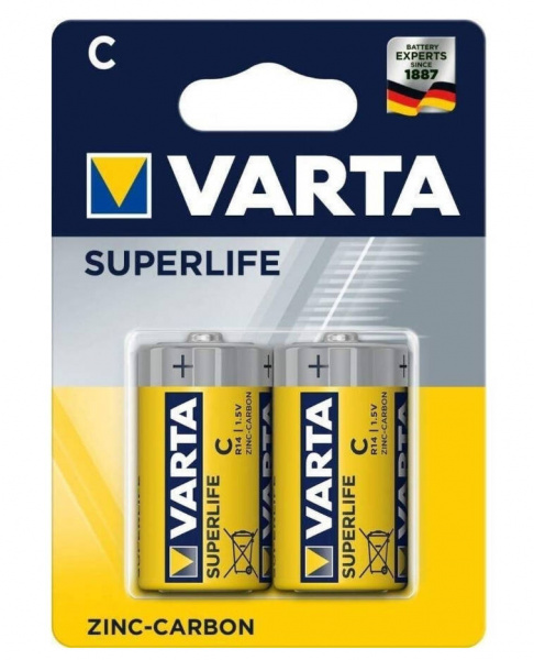 Элемент питания R14 (C) VARTA SuperLife