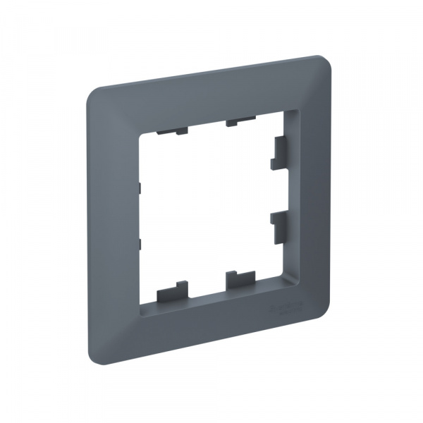 Рамка 1-постовая, грифель/дымчатый черный, AtlasDesign Air SE