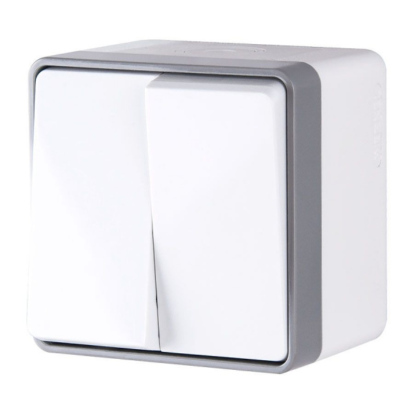 Выключатель Белый 2кл IP44 ОУ Gallant Werkel