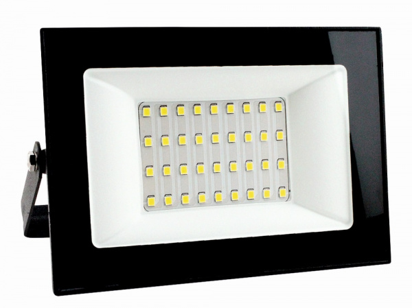 Прожектор светодиодный PRE LED FL4 30W BLACK IP65 холодный белый (ЭК)