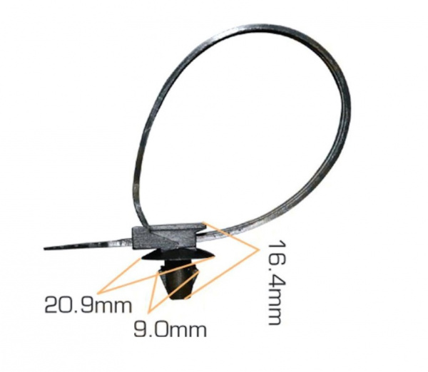 Клипса  пластм. крепежная  KJ-2350 1шт