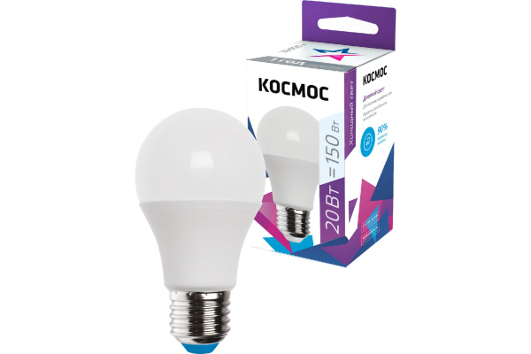 Лампа светодиодная Космос А60 20Вт Е27 6500K