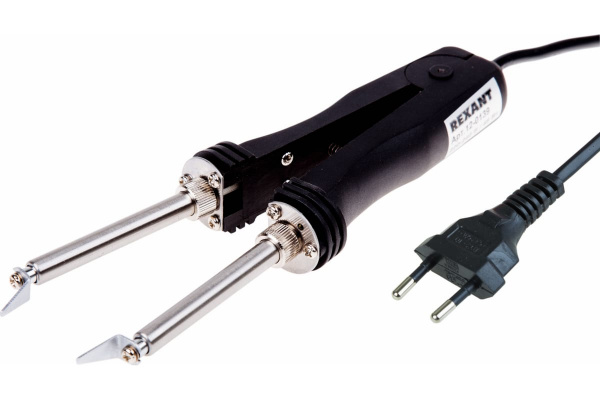 Паяльник-пинцет с керам. нагревателем, 48Вт, 220В, коробка REXANT