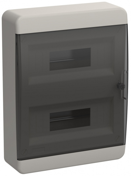 Корпус пластиковый ЩРН-П-24 IP41 черная прозрачная дверь Tekfor IEK