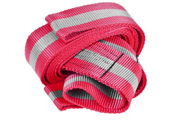 Буксировочный трос ЗУБР 2 петли 7 т, ширина ленты 65 мм, длина 4 м.