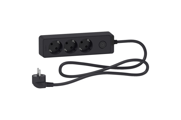 Удлинитель Unica Extend 3с/з 1.5м 3680Вт Черный System Electric