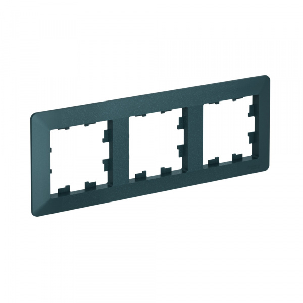 Рамка 3-постовая, изумруд/дымчатый черный, AtlasDesign Air SE