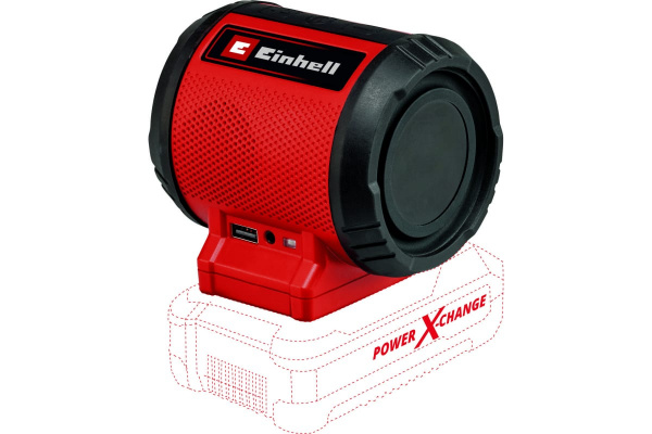 Колонка беспроводная Einhell PXC TC-SR 18 Li BT-Solo, 2х3Вт, Bluetooth 5.0, AUX, USB