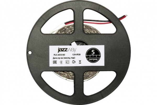 Лента SMD 2835/60 BLUE-синий IP20 6Вт/м (5м) Jazzway