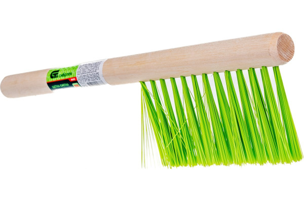 Щетка-сметка 3-рядная, 320мм, деревянная ручка
