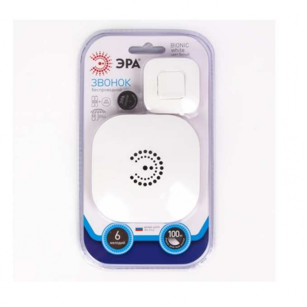 Звонок Эра Bionic Bright White Белый беспроводной