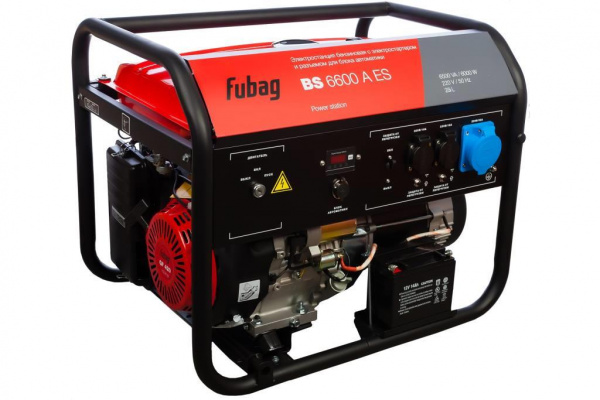 Электростанция Fubag бенз. BS 6600 A ES (220В/2х16А-1х32А,6.0/6.5кВт,4-такт,10.9л/с,эл.старт) 88кг