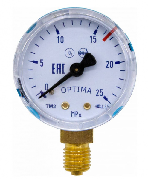 Манометр 25Мпа (25 кгс/см2) кислород