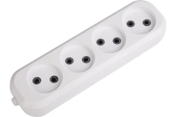 Колодка 4 гнезда без заземления Rexant