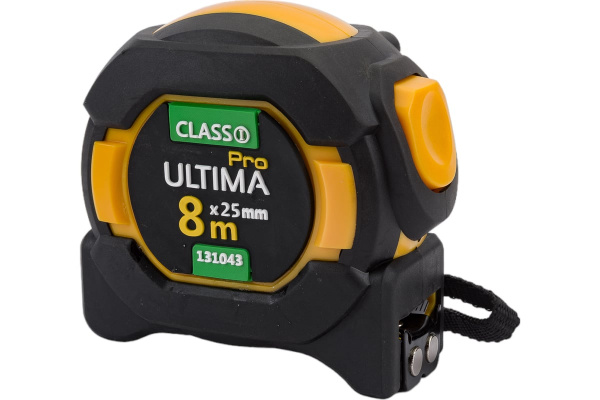 Рулетка Ultima PRO 8м х 25мм автоматическая фиксация, магнит
